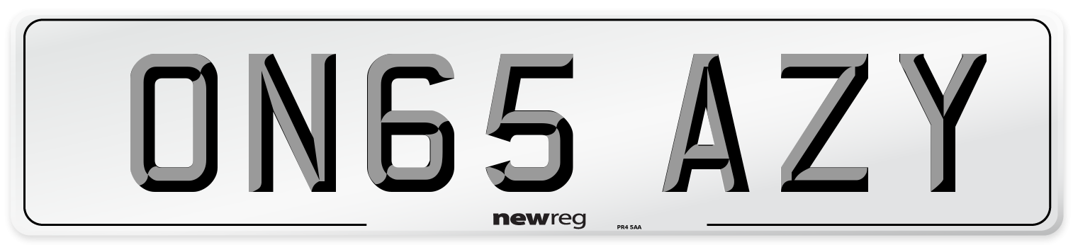 ON65 AZY Number Plate from New Reg